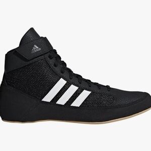 Adidas Men's 2 Black White Wrestling Lace-Up Shoes AQ3325 Size 16 NWOB
